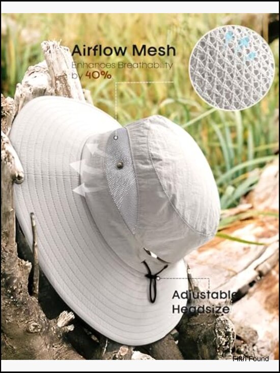 Women\'s UPF 80+ Sun Hat with Ponytail Hole Foldable Wide Brim Outdoor main image 7
